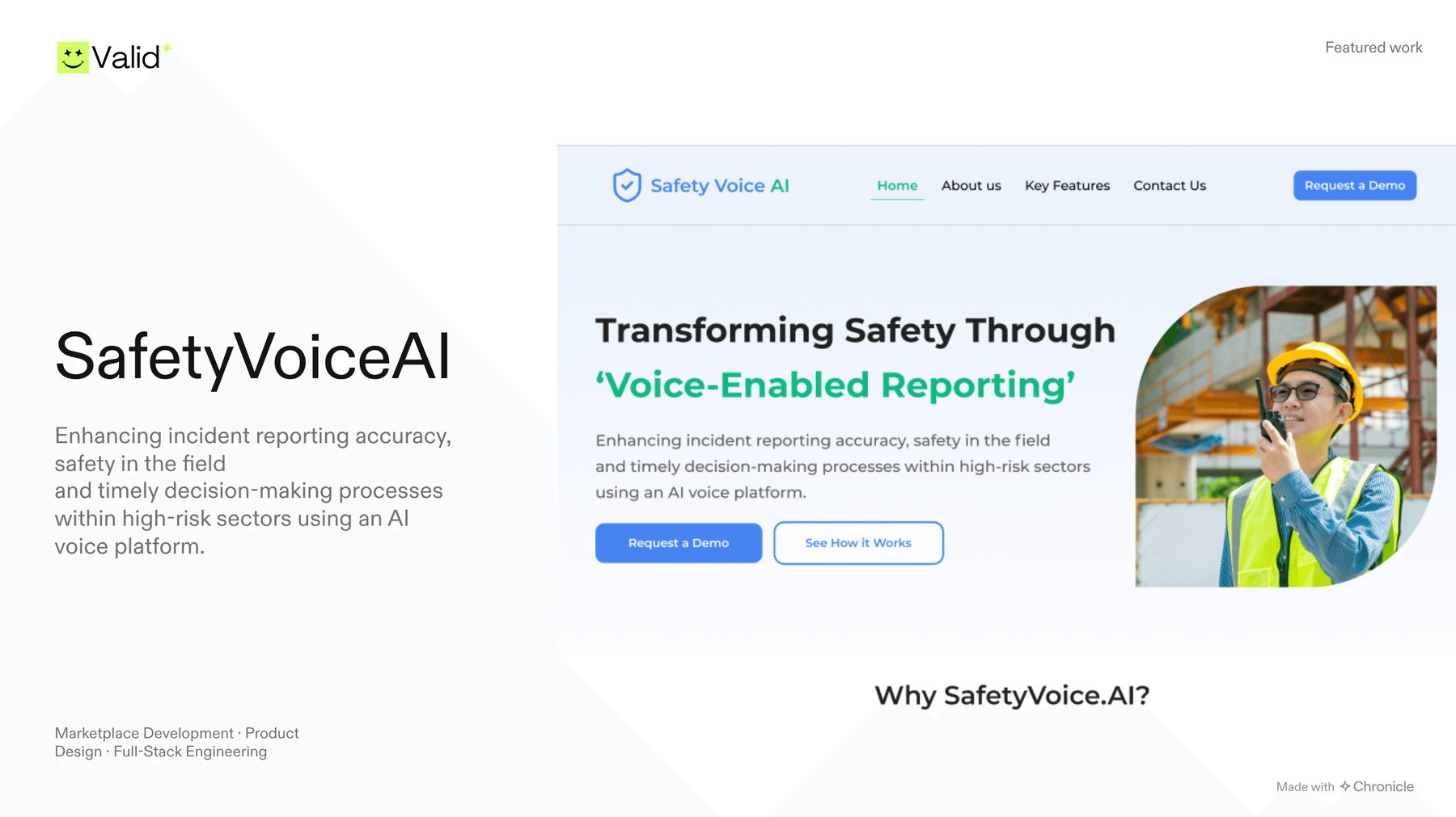SafetyVoiceAI voice-enabled incident reporting website